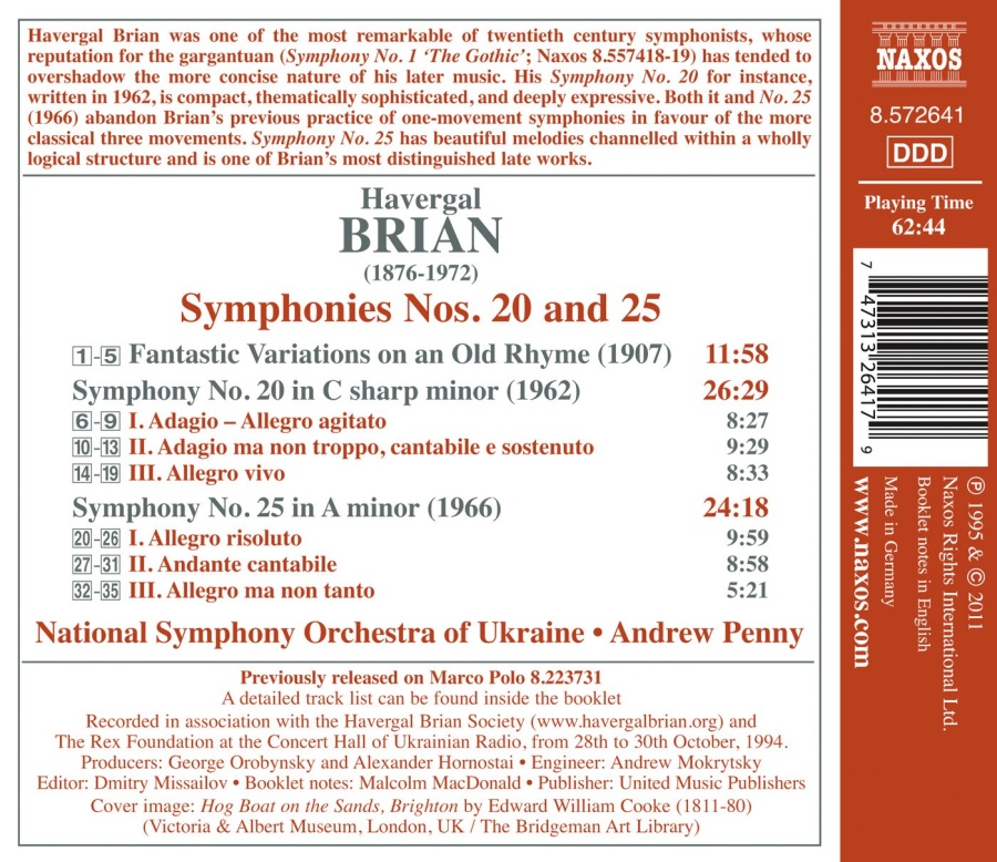 Havergal Brian: Symphonies Nos. 20 and 25 - slide-1