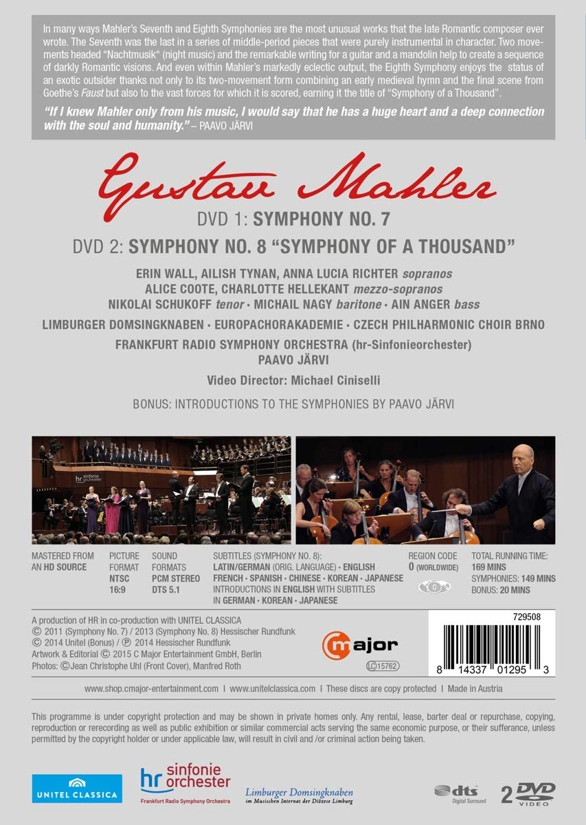 Mahler: Symphonies 7 & 8, Paavo Jarvi - slide-1