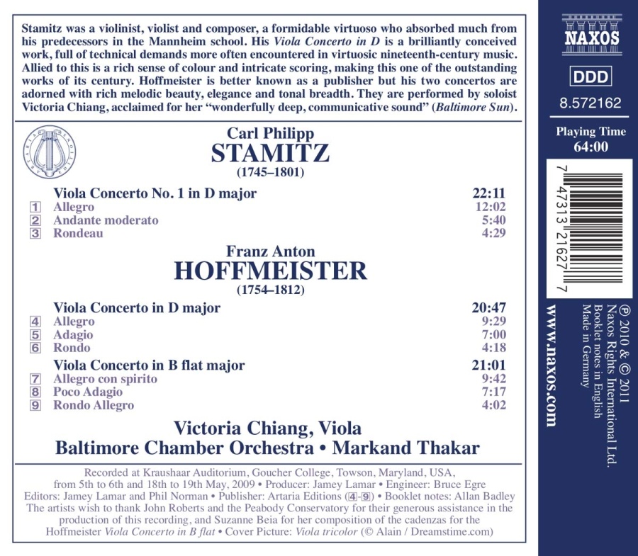 Stamitz & Hoffmeister: Viola Concertos - slide-1