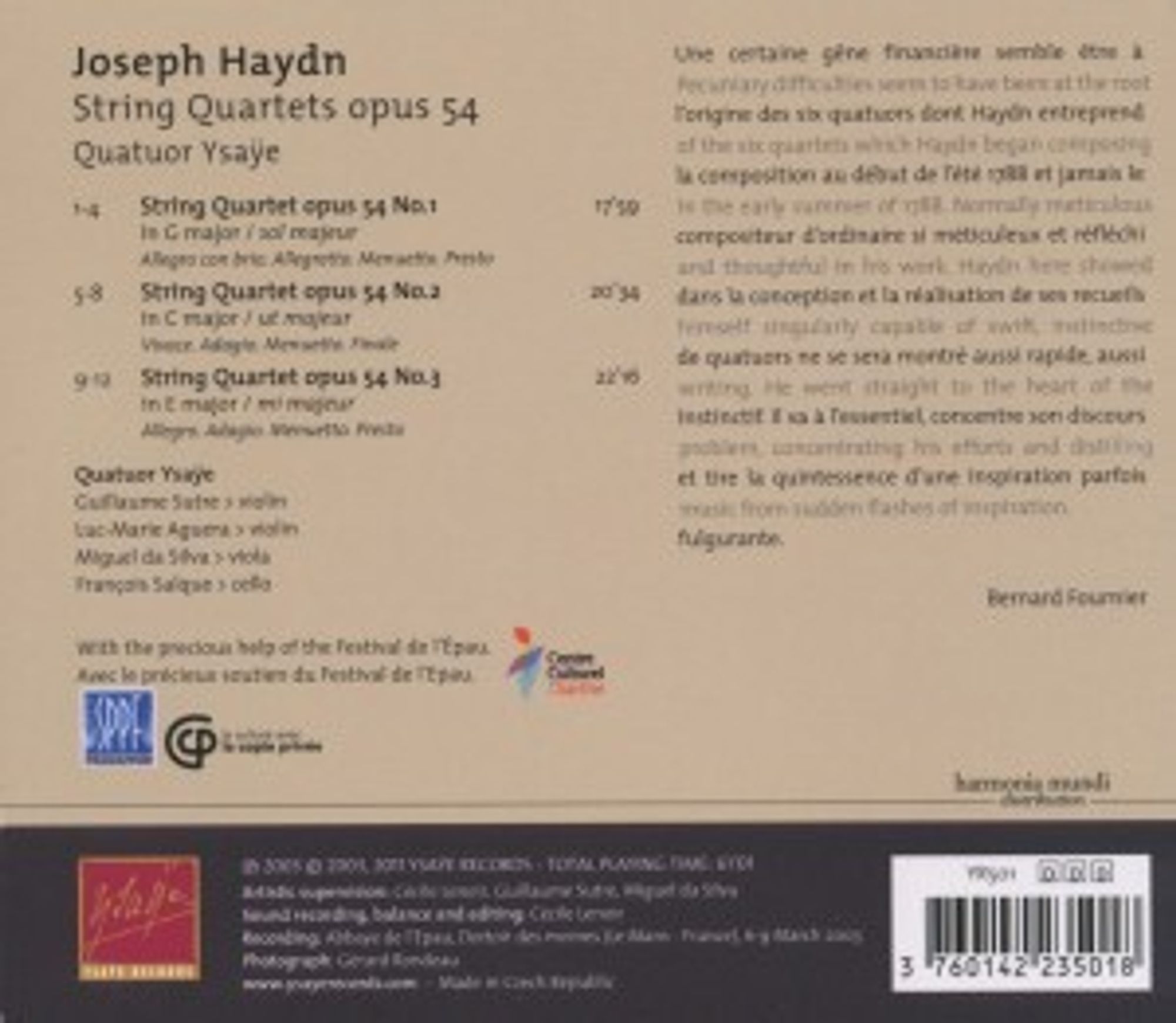 HAYDN: String quartets op. 54 - slide-1