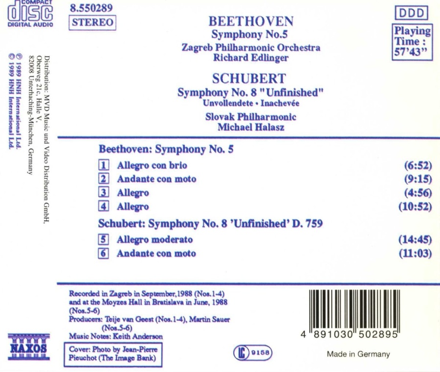 BEETHOVEN: Symphony No. 5 / SCHUBERT: Symphony No. 8 - slide-1