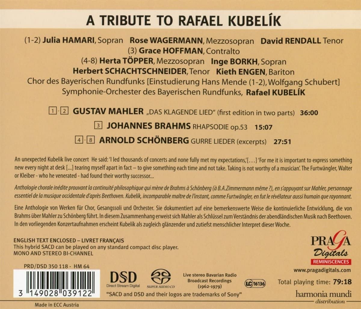 Mahler: Das klagende Lied  / Brahms: Rhapsodie / Schönberg: Gurre-Lieder - slide-1