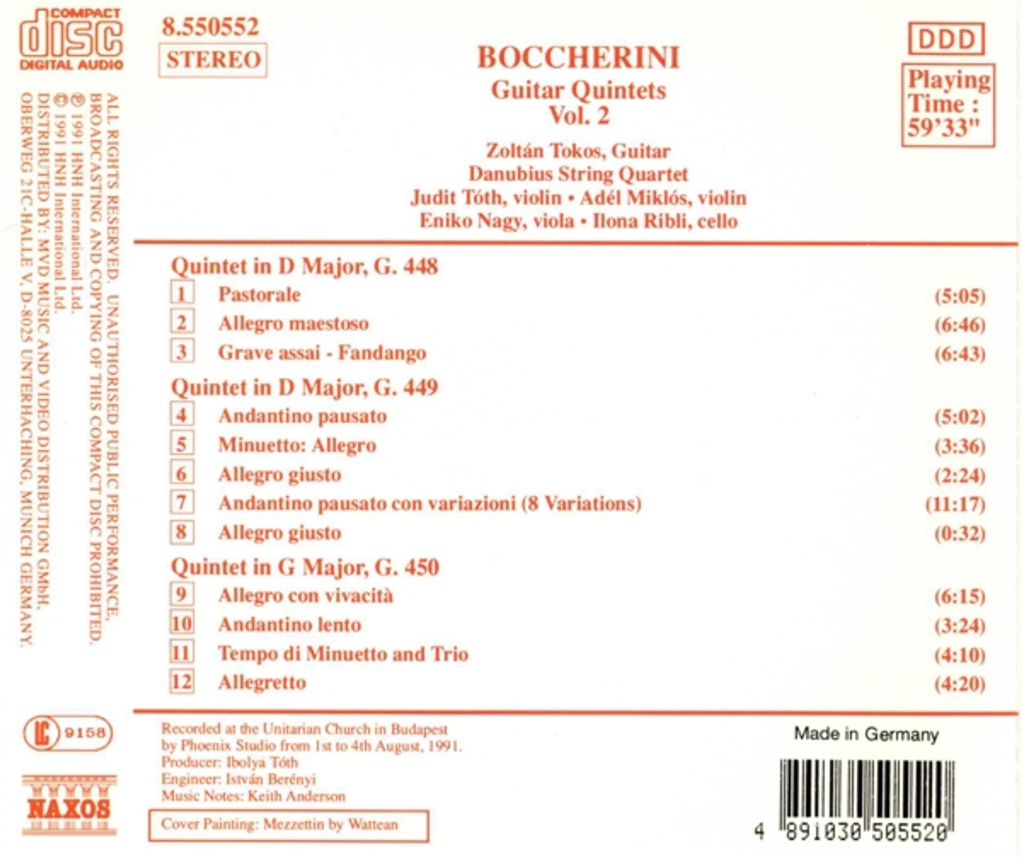 BOCCHERINI: Guitar Quintet vol.2 - slide-1