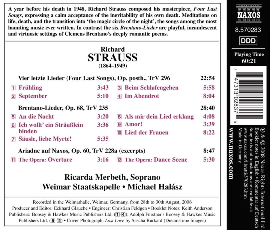 STRAUSS Richard: Four Last Songs - slide-1