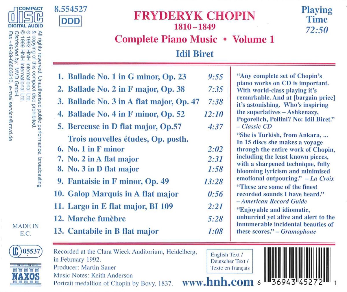 CHOPIN: Piano Music - Etudes (vol. 1) - slide-1