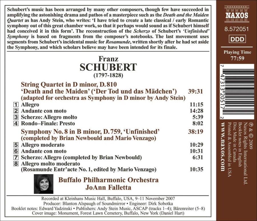 Schubert: Der Tod und das Mädchen (adapted for orchestra), Symphony No. 8 (completed by Brian Newbould) - slide-1