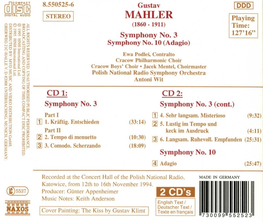 Mahler.: Symphony No. 3 / Symphony No. 10 - slide-1