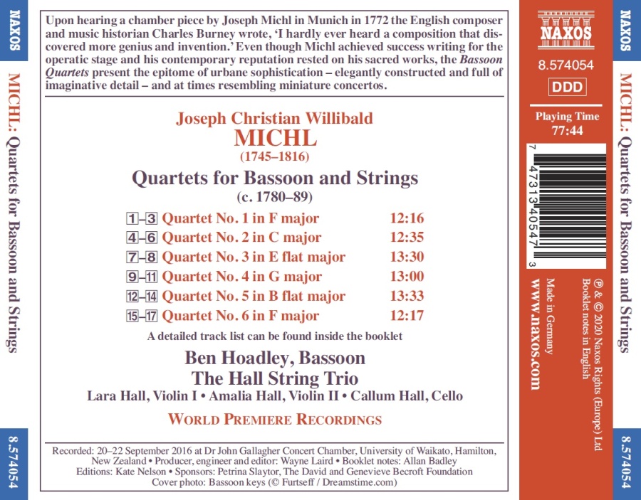 Michl: Quartets for Bassoon and Strings - slide-1