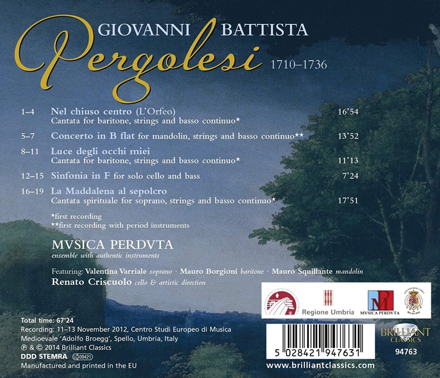 Pergolesi: Cantatas and Concertos - slide-1