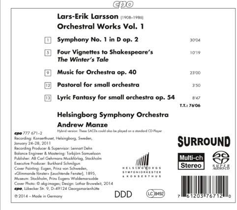 Larsson: Symphony No. 1 Music for Orchestra Lyric Fantasy - slide-1