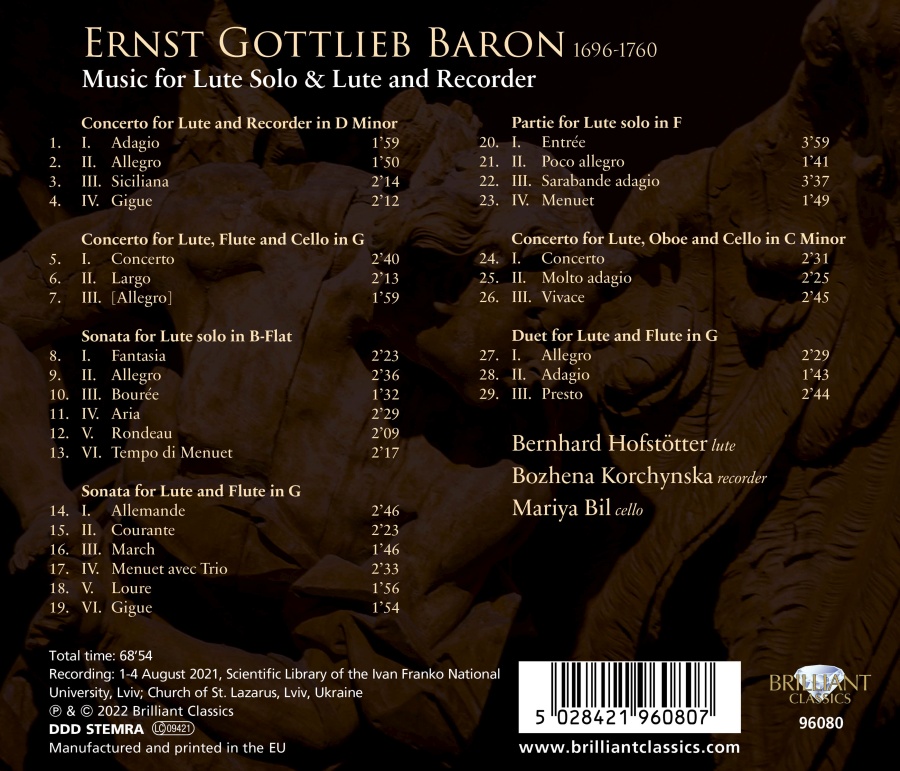 Baron: Music for Lute Solo & Lute and Recorder - slide-1