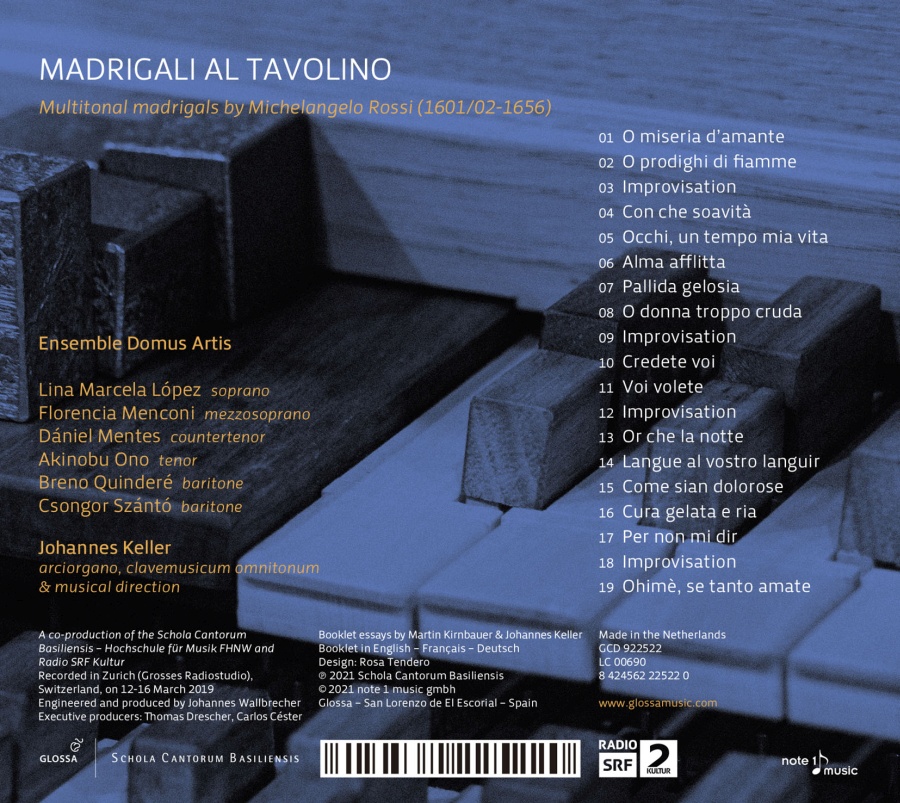 Madrigali al tavolino - Multitonal madrigals by Michelangelo Rossi - slide-1