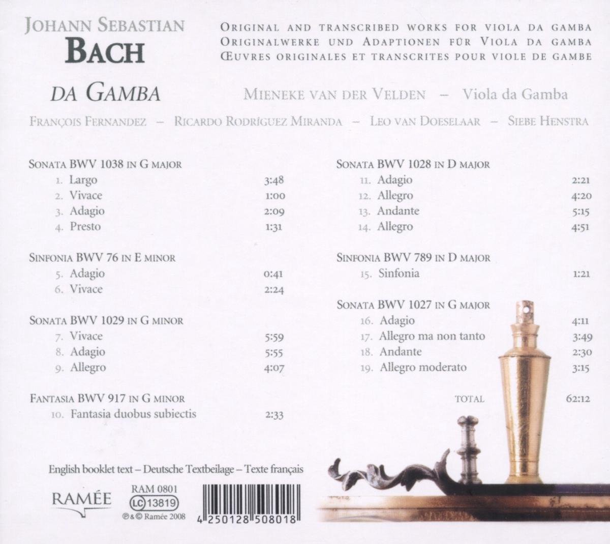 Bach: Viola Da Gamba - Transcripted And Original Works - slide-1