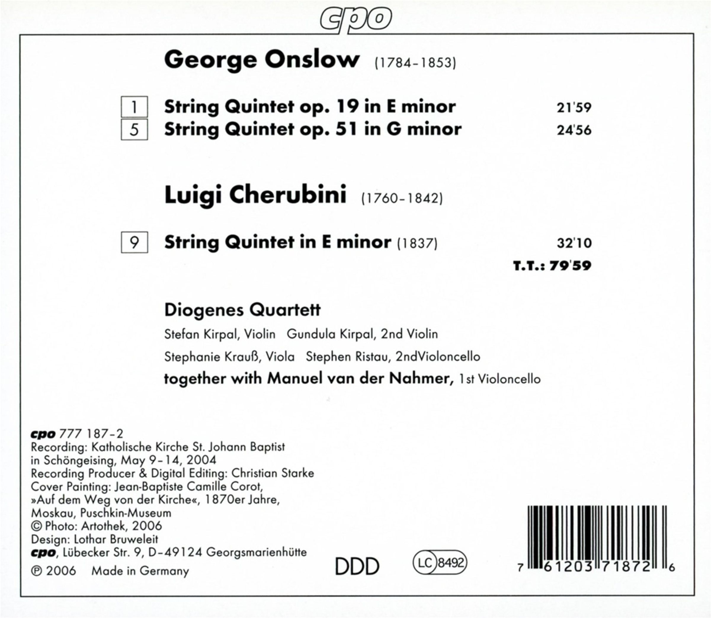 CHERUBINI / ONSLOW: String quintets - slide-1