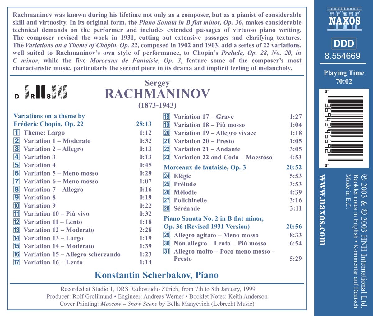 RACHMANINOV: Piano sonata no. 2 - slide-1