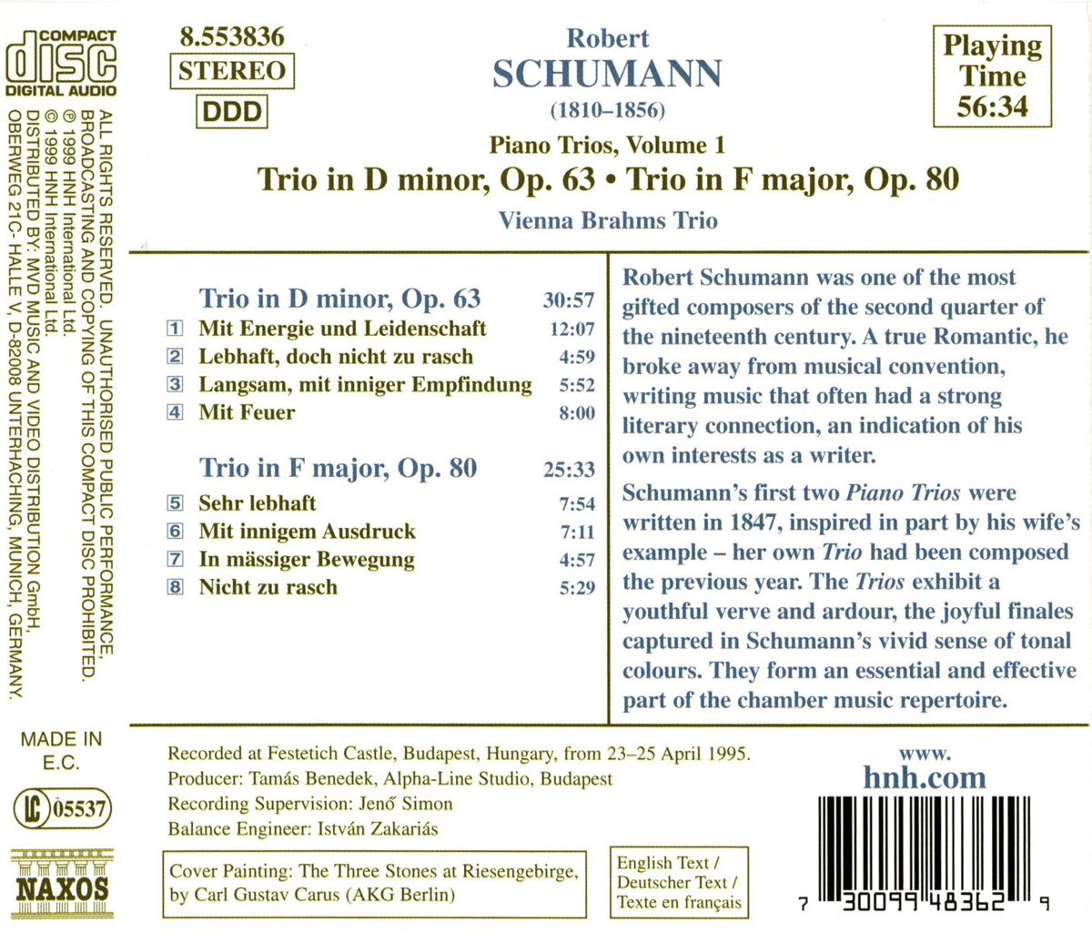 SCHUMANN: Piano Trios vol. 1 - slide-1