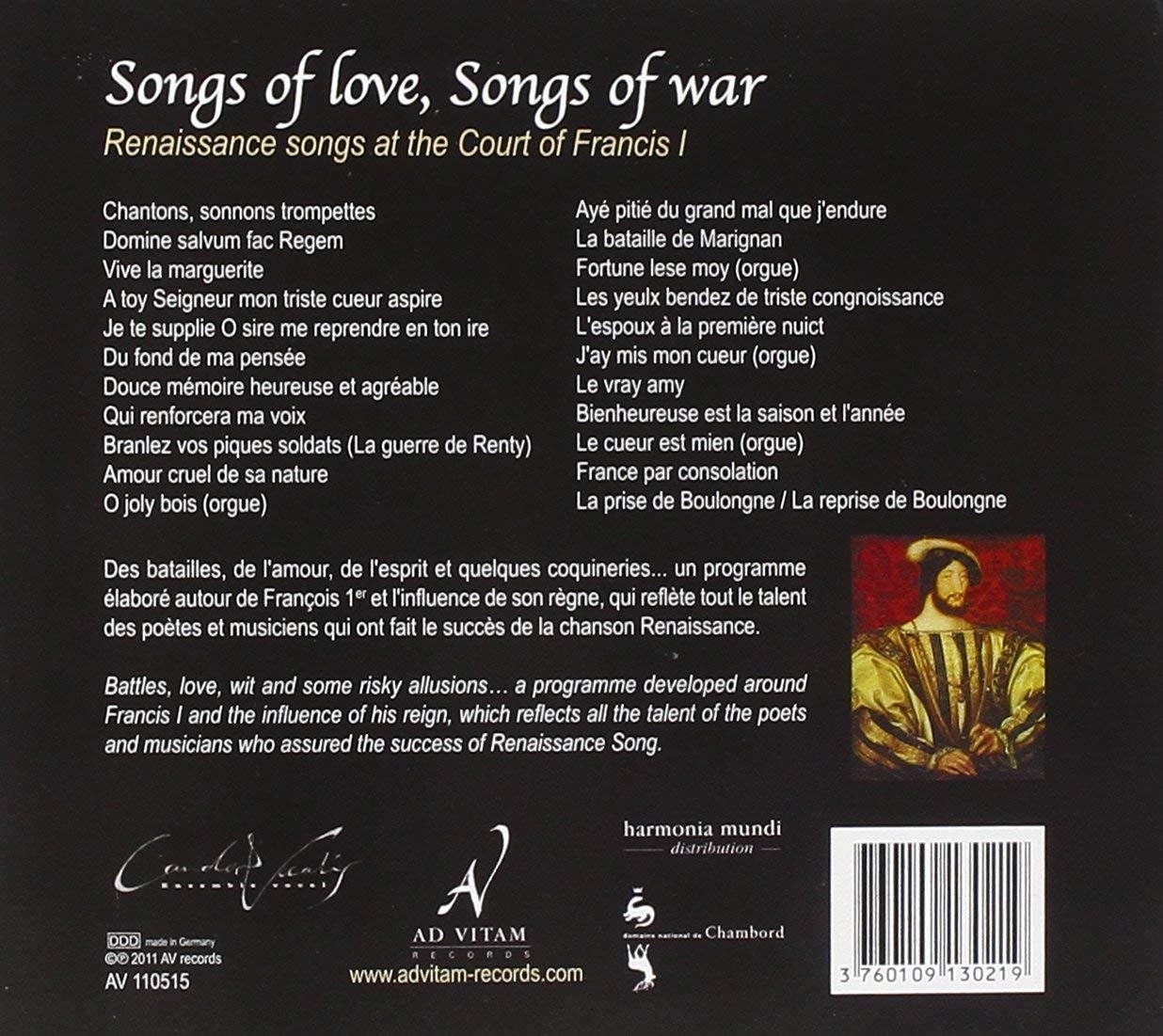 Chants d'amour, chants de guerre - Chansons de la Renaissance - slide-1