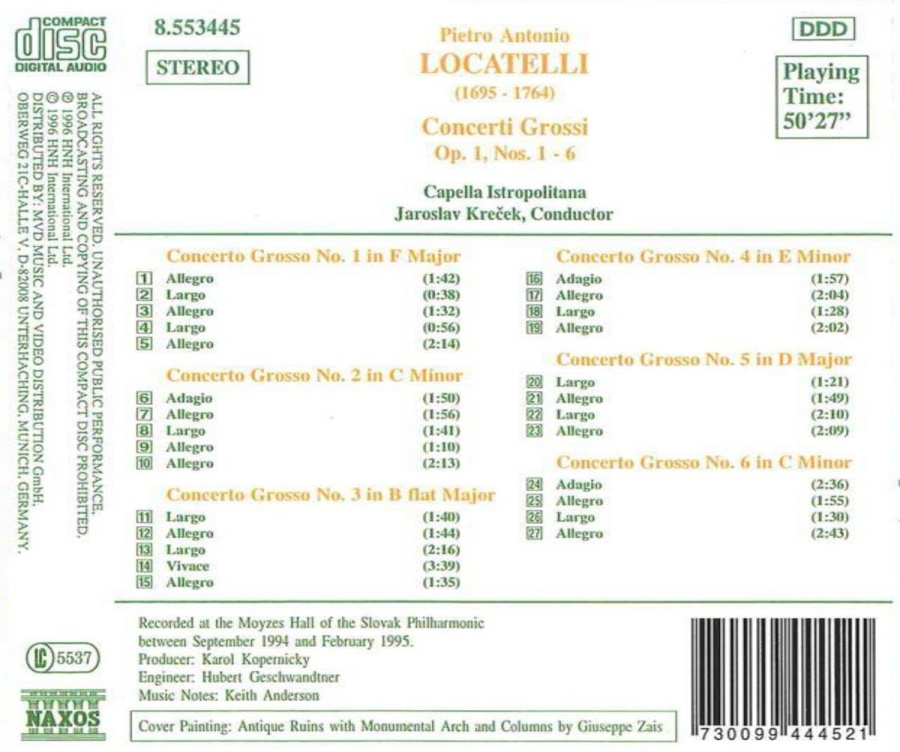 LOCATELLI: Concerti Grossi, Op. 1, Nos. 1- 6 - slide-1