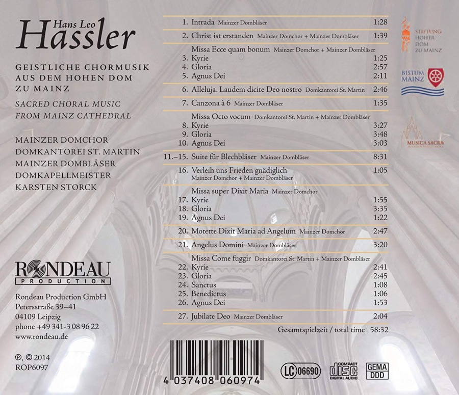 Hassler: Sacred Choral Music from Mainz Cathedral - slide-1