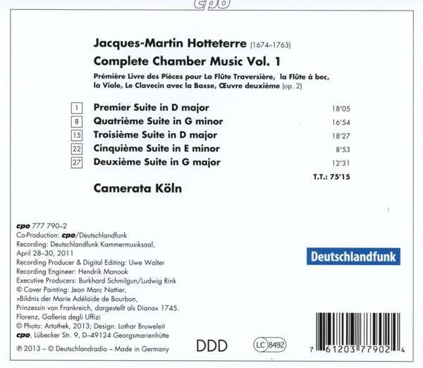 Hotteterre: Chamber Music Vol. 1 - slide-1