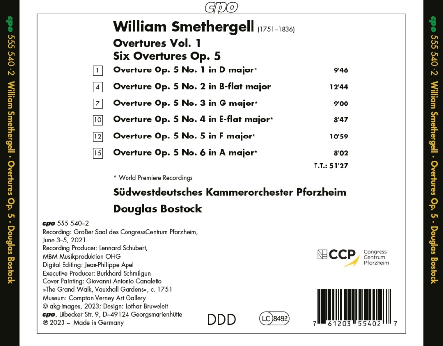 Smethergell: Six Overtures Op. 5 - slide-1