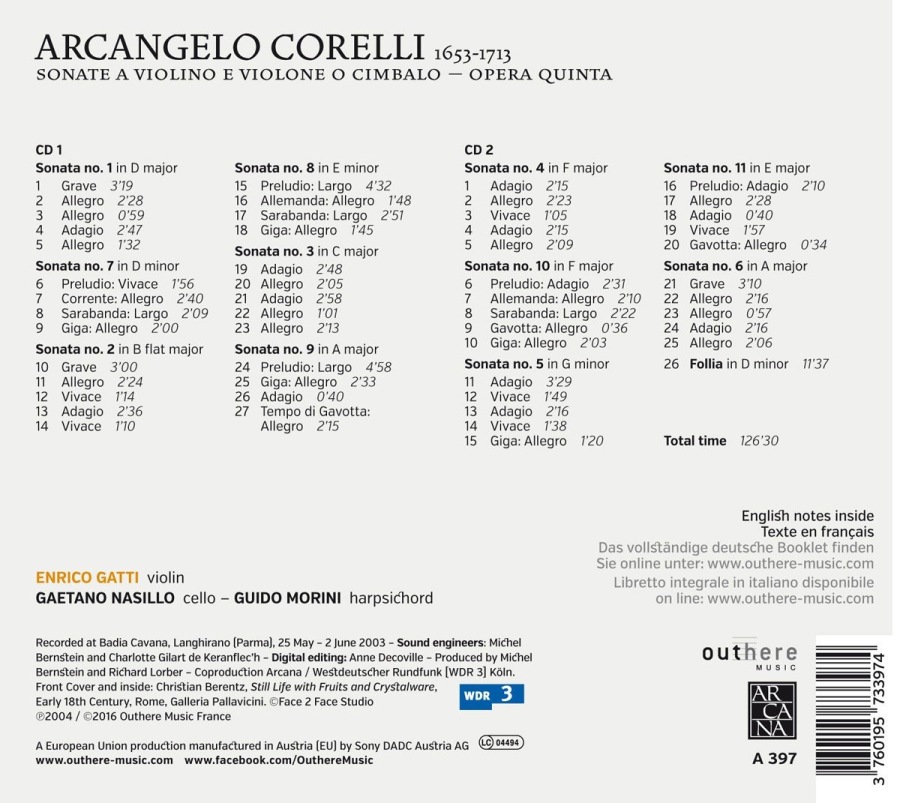 Corelli: Sonate a Violino e Violone o Cimbalo, Op. V, REEDYCJA - slide-1
