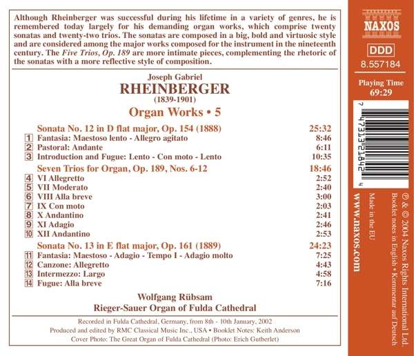 RHEINBERGER: Organ Works - slide-1