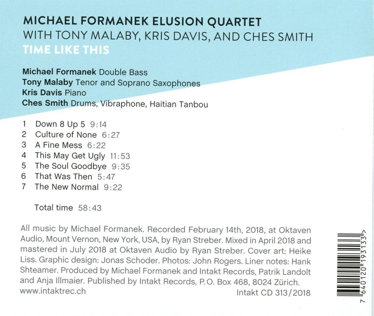 Michael Formanek Elusion Quartet/Malaby/Davis/Smith: Time like This - slide-1
