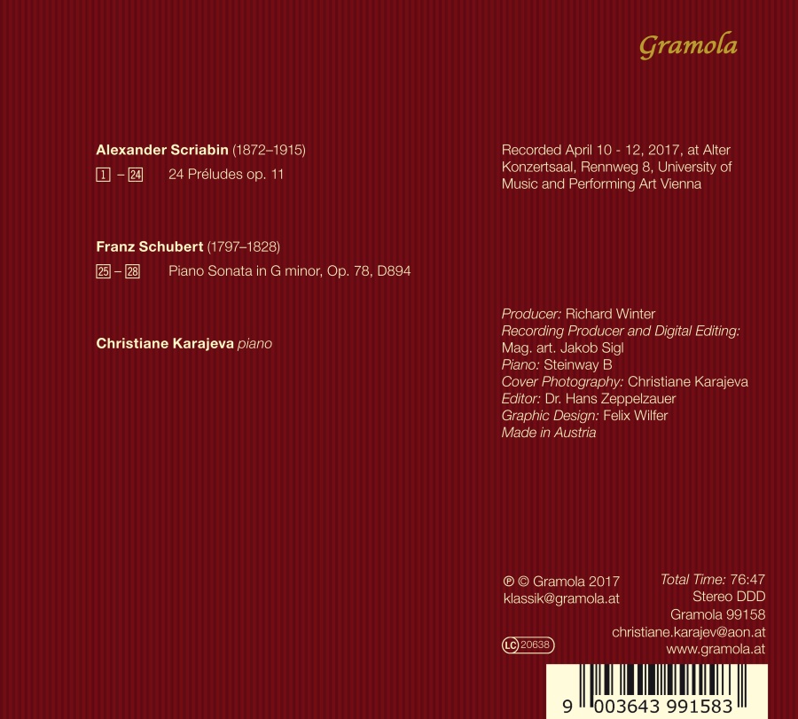 Schubert: Piano Sonata op. 78; Scriabin: 24 Préludes op. 11 - slide-1