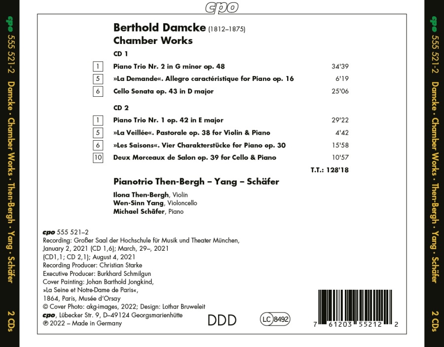 Damcke: Piano Trios Nos. 1 & 2 - Chamber Works - slide-1
