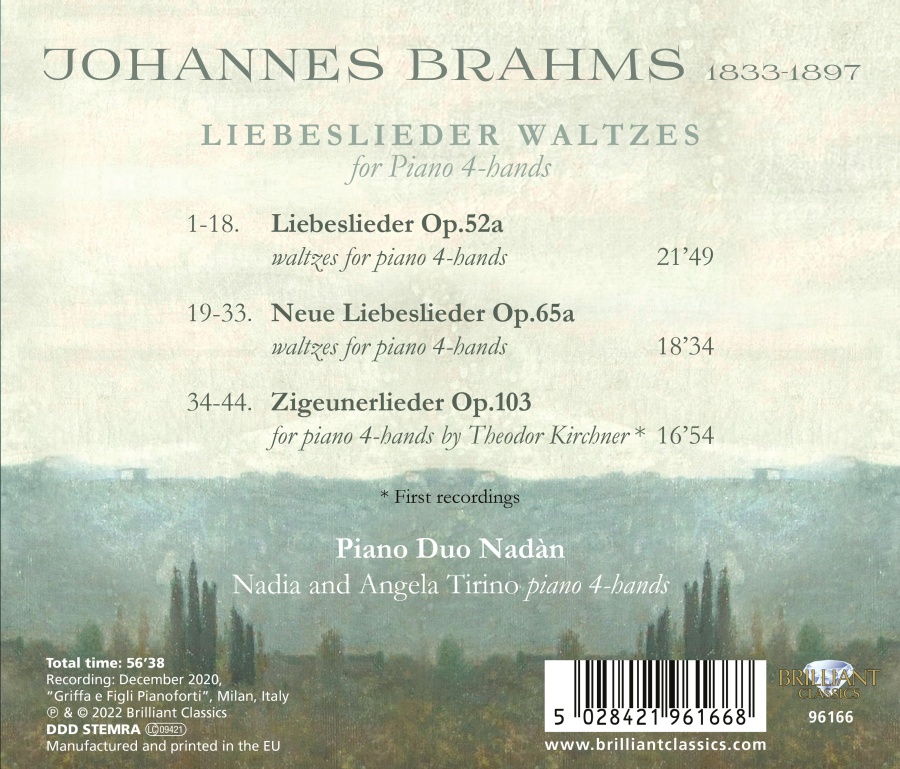 Brahms: Liebeslieder Waltzes for Piano 4-hands - slide-1