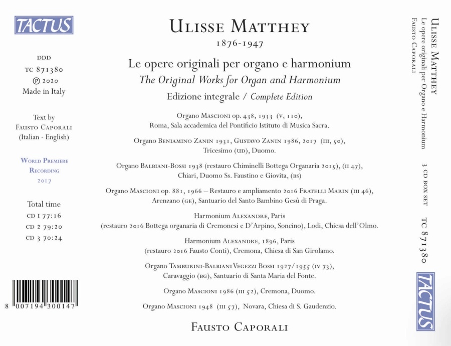Matthey: Original Works for Organ and Harmonium - slide-1