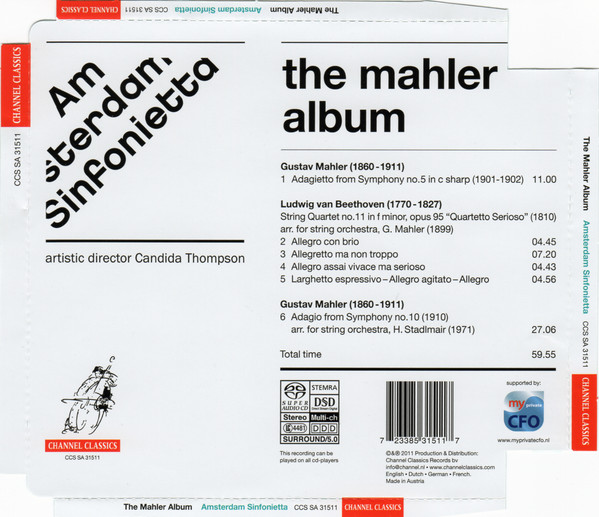 The Mahler Album -  Mahler: Adagietto from Symphony no. 5 & Adagio from Symphony no. 10, Beethoven: String Quartet no. 11 - slide-1