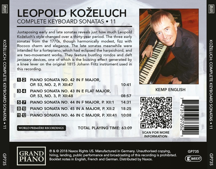 Koželuch: Keyboard Sonatas 11 - slide-1
