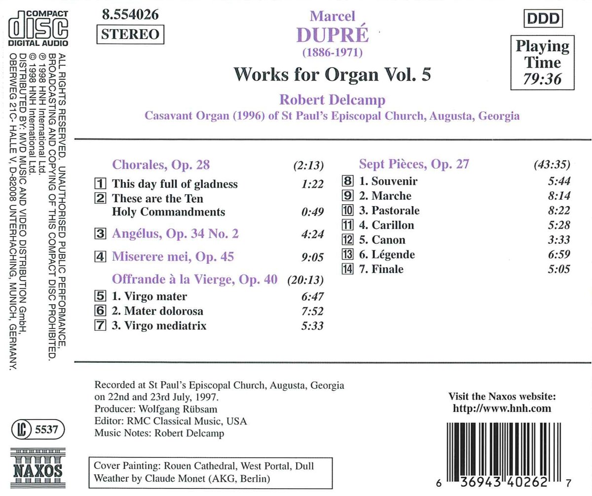 DUPRE: Works for Organ vol. 5 - slide-1