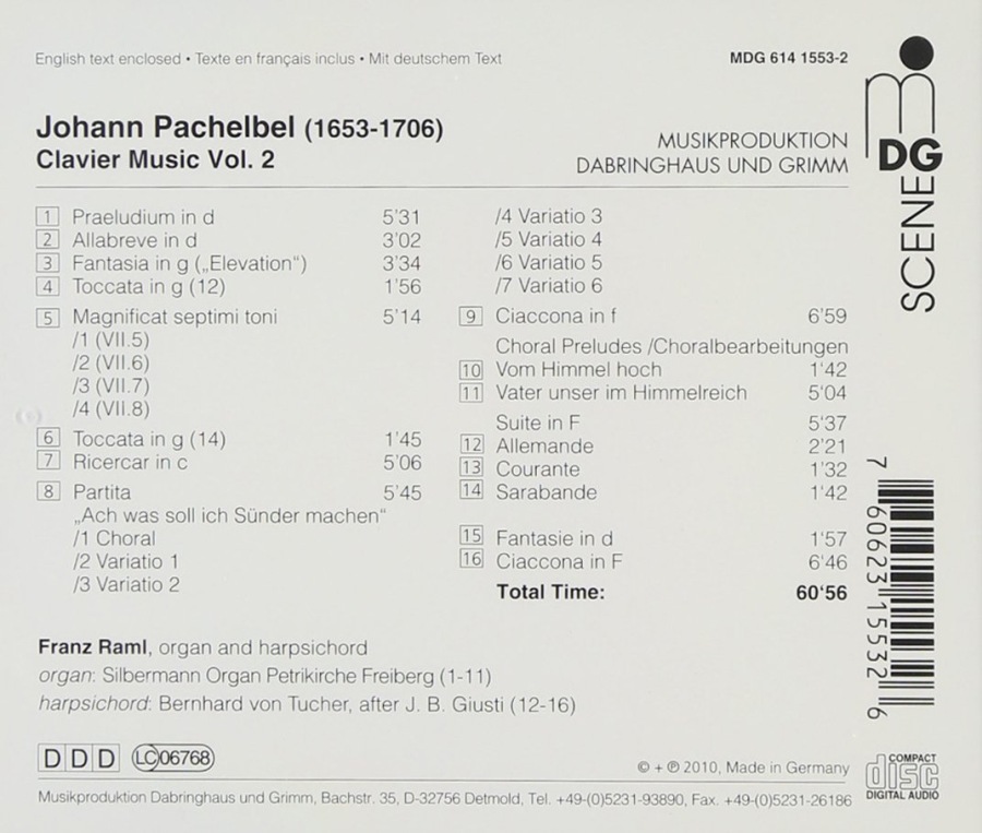 Pachelbel: Clavier Music Vol. 2 - slide-1