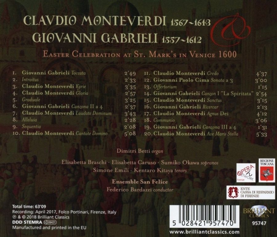Monteverdi & Gabrieli: Easter Celebration at St. Mark’s in Venice 1600 - slide-1