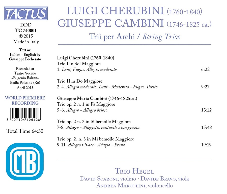 Cherubini & Cambini: String Trios - slide-1