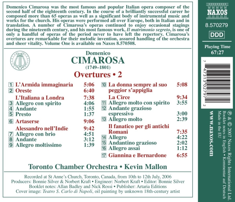 Cimarosa: Overtures Vol. 2 - slide-1