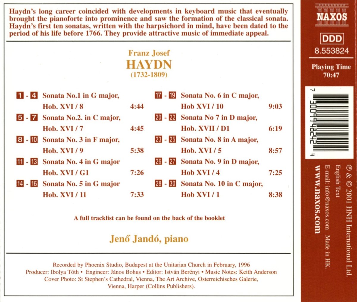 HAYDN: Piano Sonatas vol.10 - slide-1