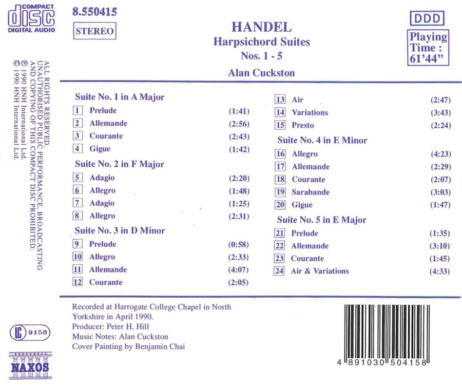 Handel: Harpsichord Suites Nos. 1- 5 - slide-1