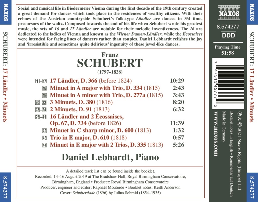 Schubert: Ländler; Minuets; Écossaises - slide-1
