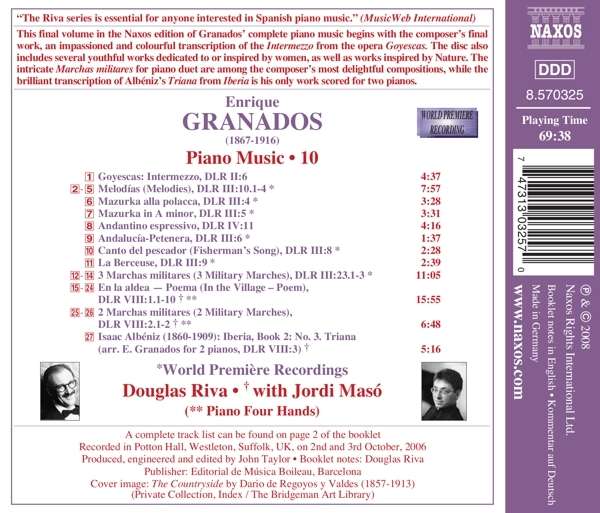 GRANADOS: Piano music vol.10 - slide-1