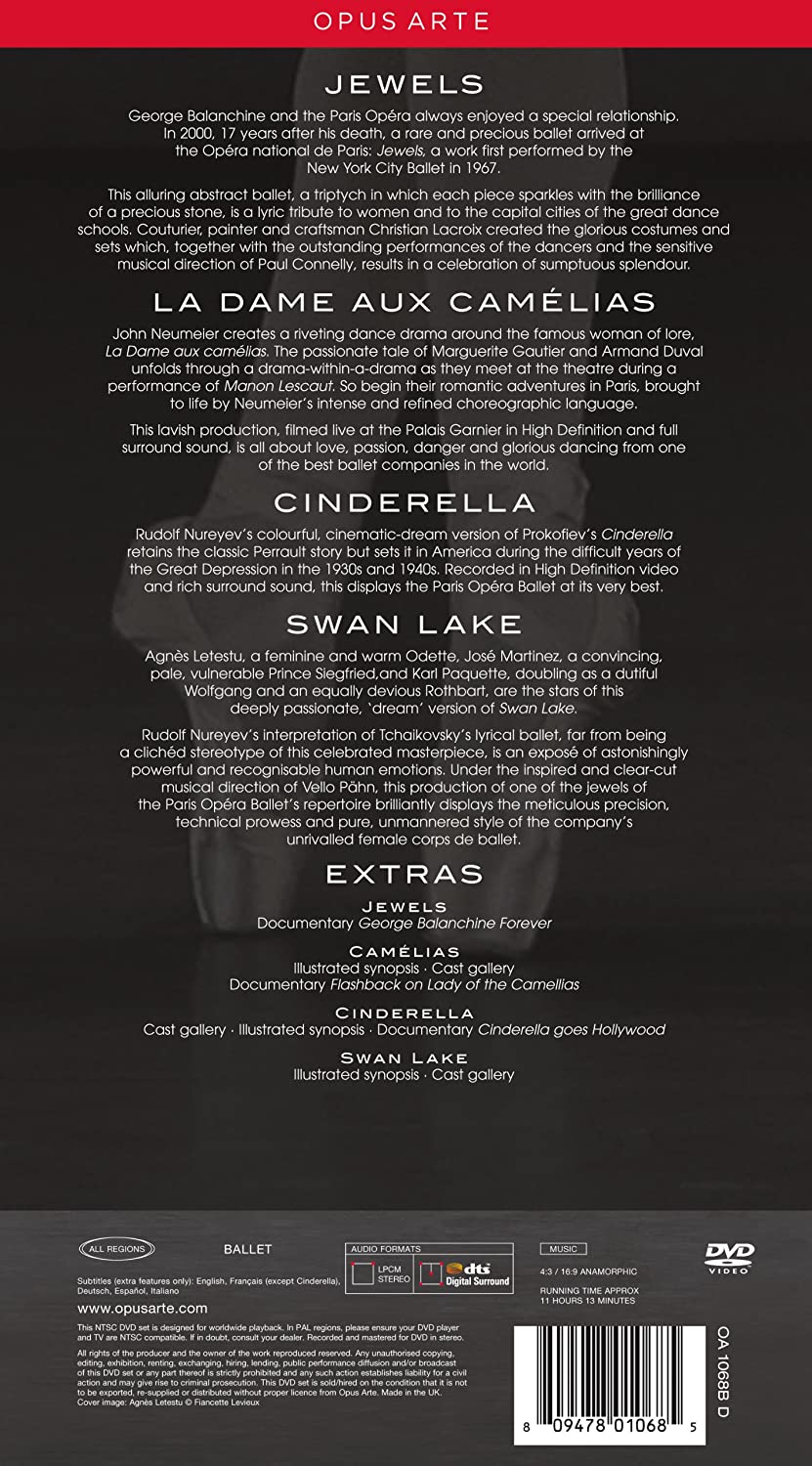 Opera Ballet Box Set (6 DVD) Jewels, La Dame aux camélias, Cinderella, Swan Lake - slide-1