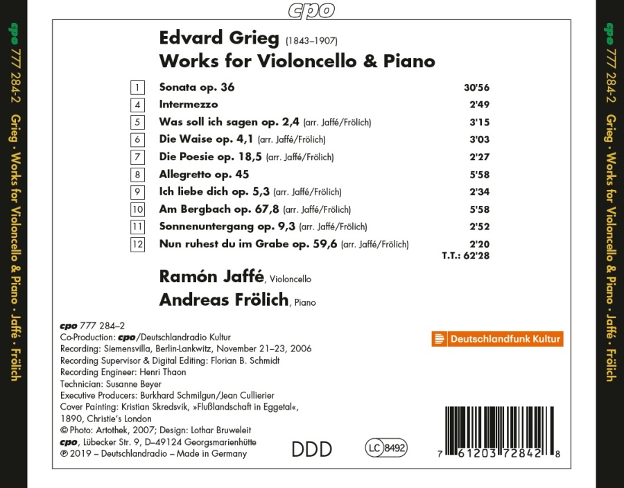 Grieg: Works for Violoncello & Piano - slide-1