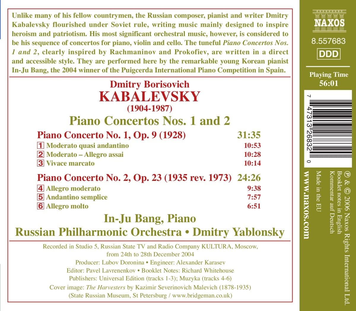 KABALEVSKY: Piano Concertos Nos. 1 & 2 - slide-1
