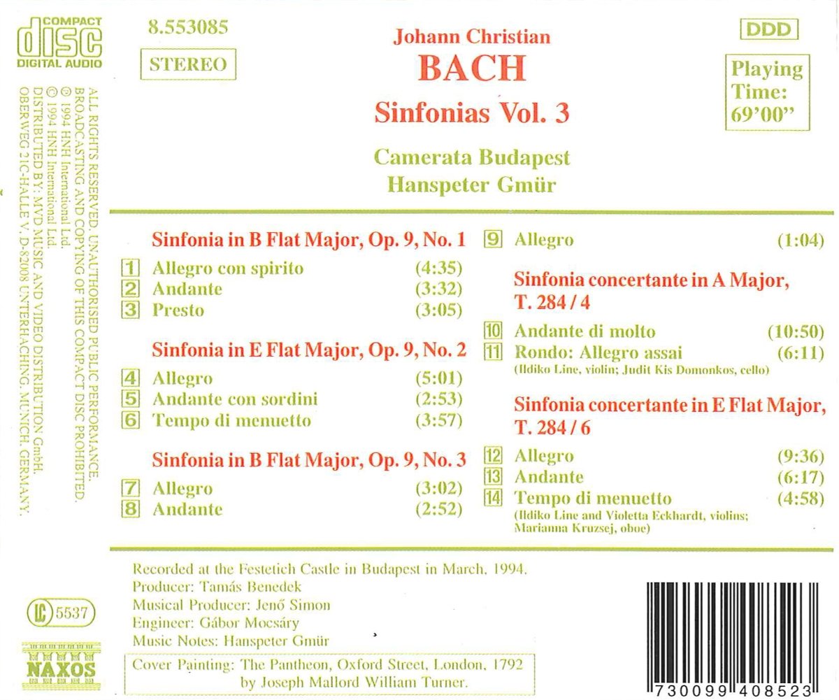 BACH J. C.: Sinfonias vol. 3 - slide-1