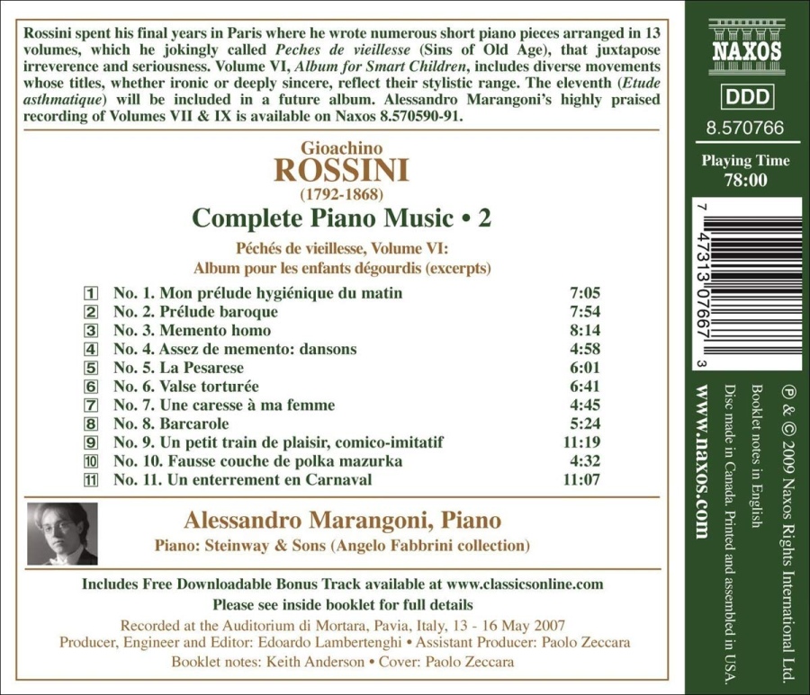 Rossini: Complete Piano Music Vol. 2 - Péchés de vieillesse 2 (Sins of Old Age) - slide-1