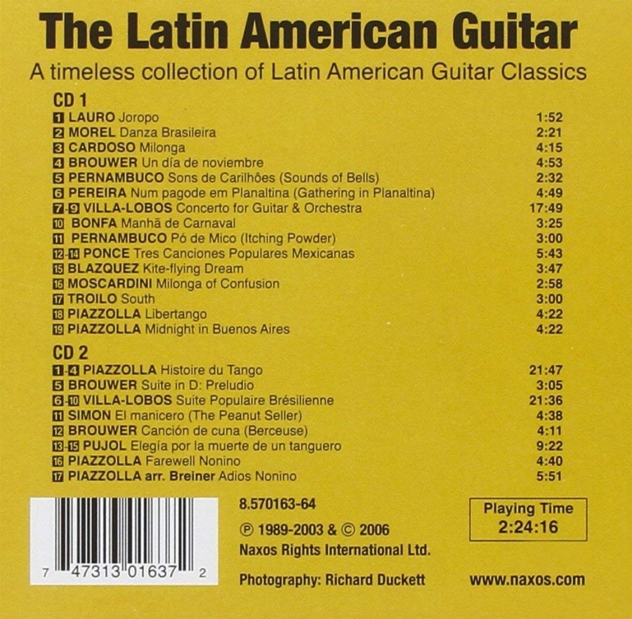 The Latin American Guitar - Lauro, Cardoso, Brouwer, Villa-Lobos, Pons, Piazzolla i inni (2 CD) - slide-1