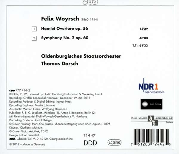 Woyrsch: Symphony No. 2, Hamlet Overture - slide-1